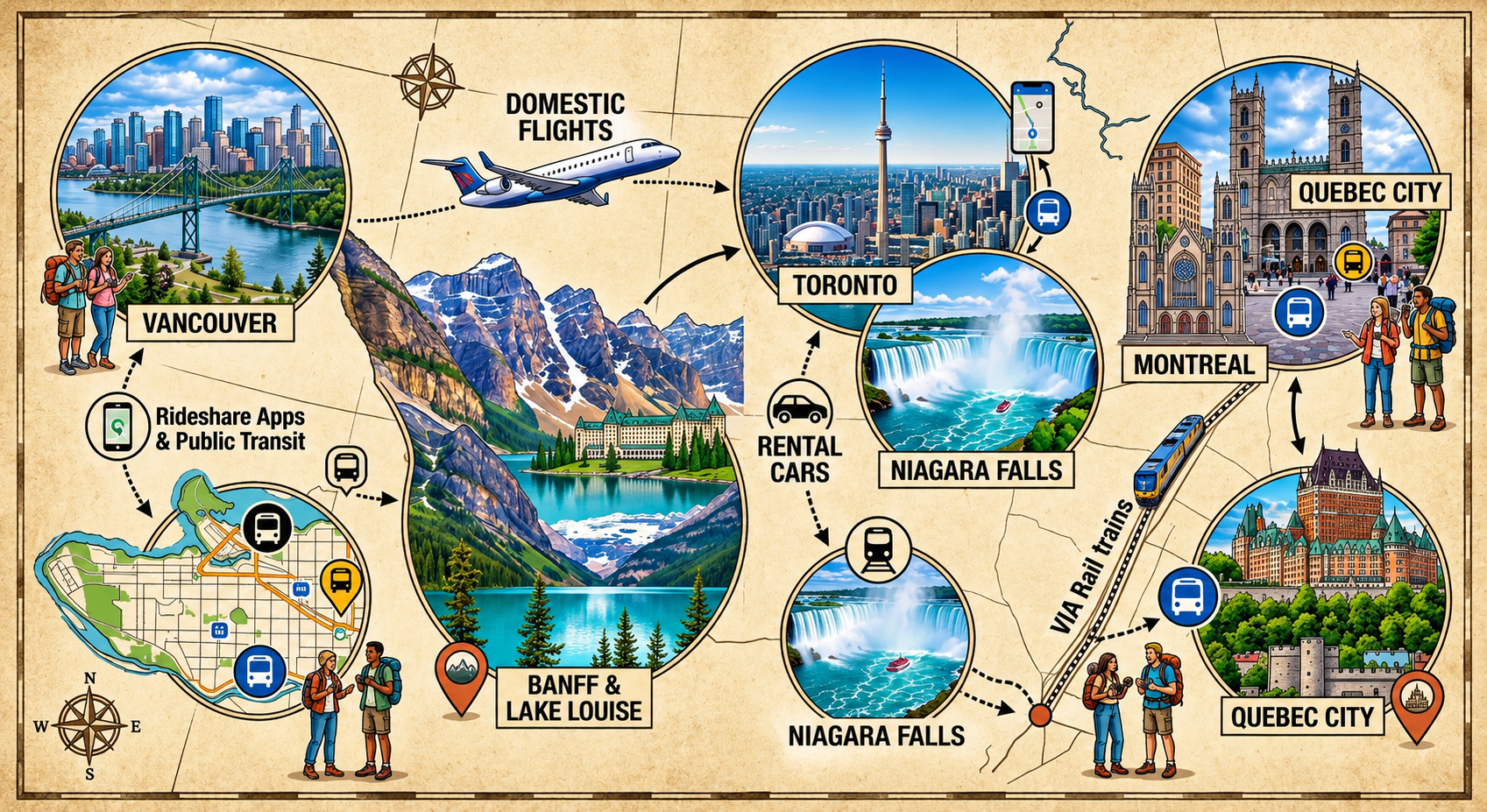 Canada travel guide map